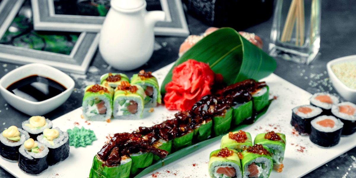 sushi set on the table sushi set on the table